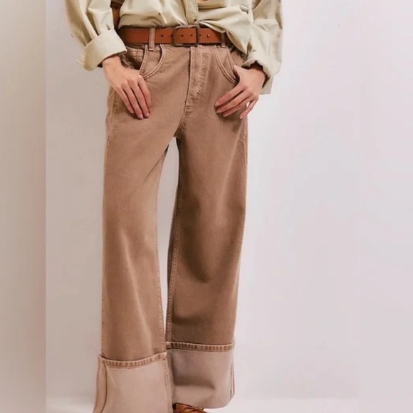 Free People Denim - We the Free Final Countdown Cuffed Low Rise Jeans TUMBLEWEED 29